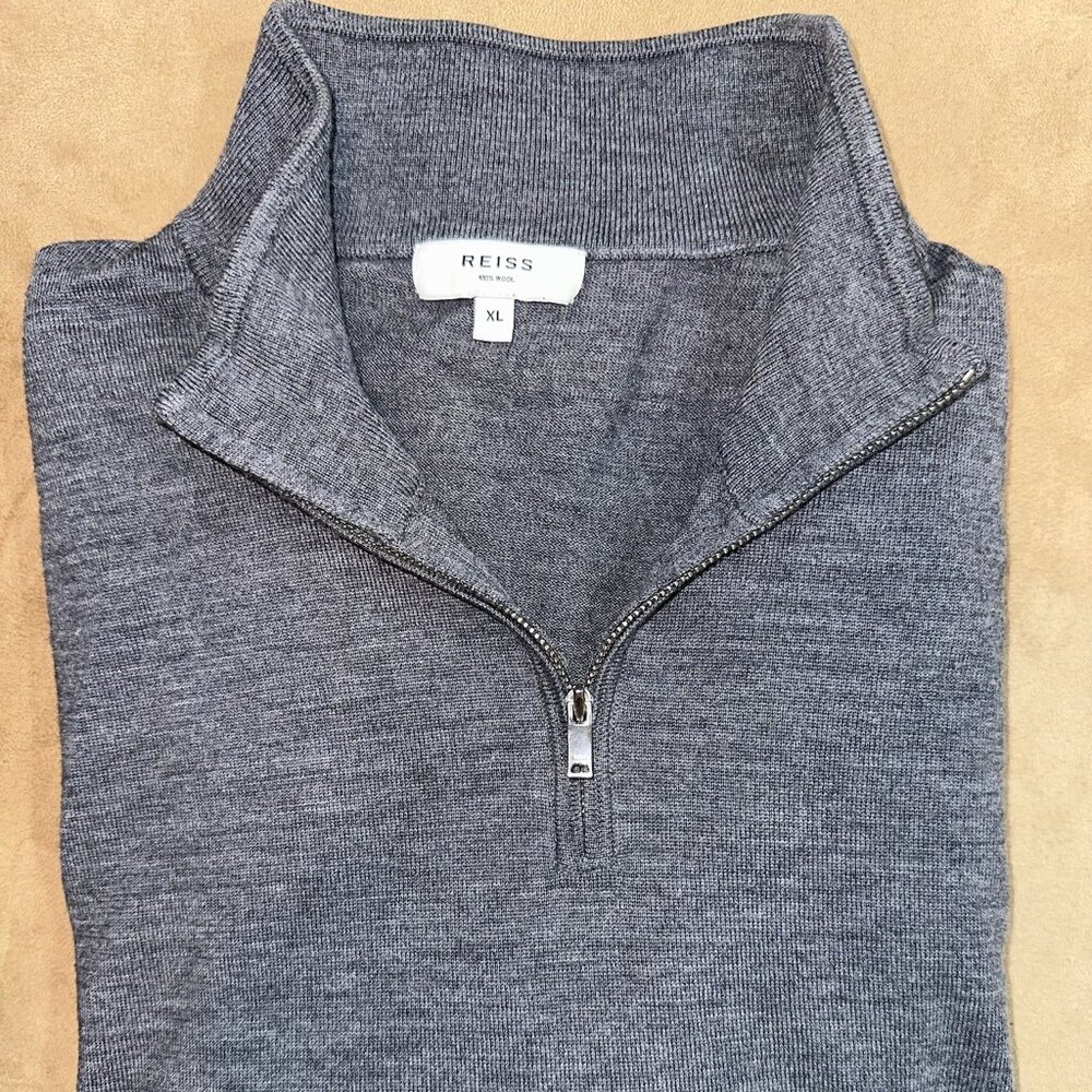 Men's Reiss Gray Wool Sweater size XL